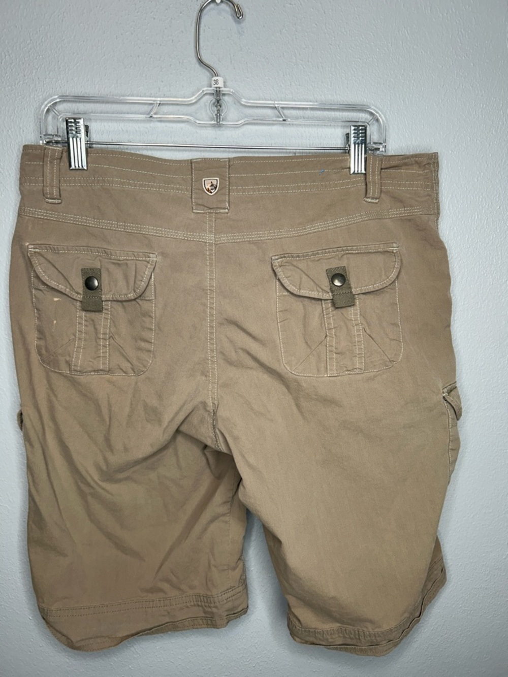 Kuhl Tan Cargo Shorts - Classic Utility Style. Size 12 - Picture 4 of 9